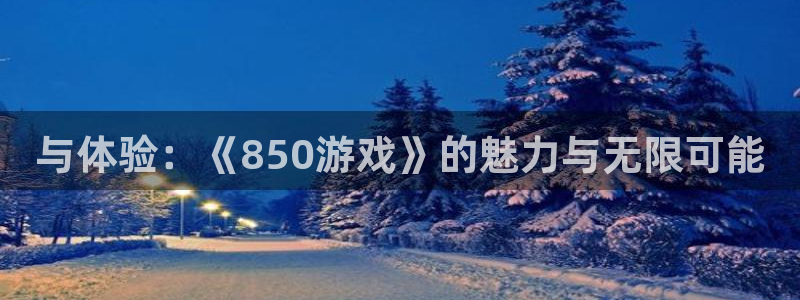 与体验：《850游戏》的魅力与无限可能